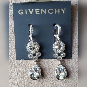 GIVENCHY Crystal Teardrop Earrings